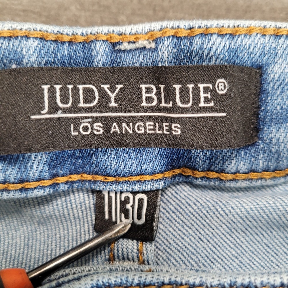JUDY BLUE LOS ANGELES‎ Women Jeans Size 11/30 Flare Leg Raw Hem Denim - Picture 2 of 8